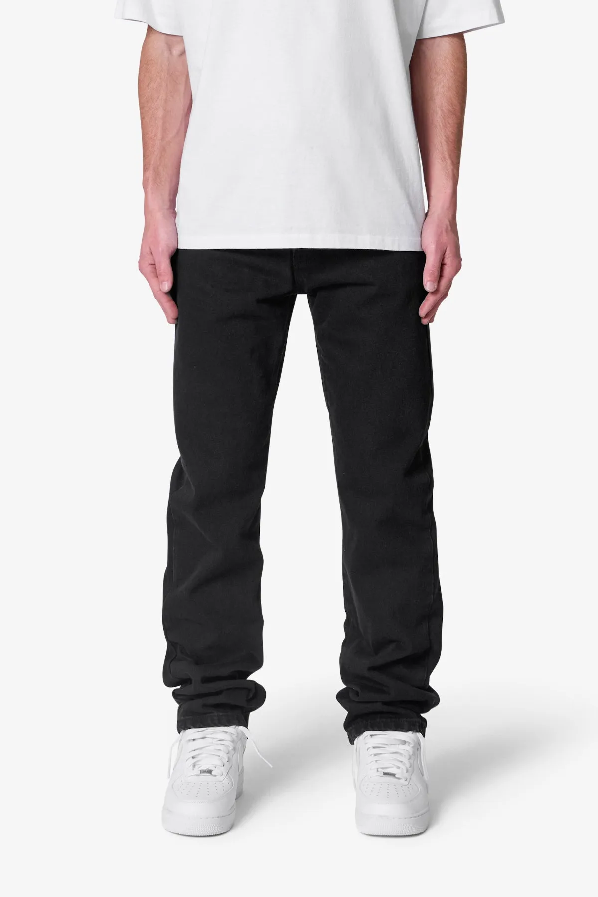 Raw Straight Denim - Rinsed Black sold by MNML