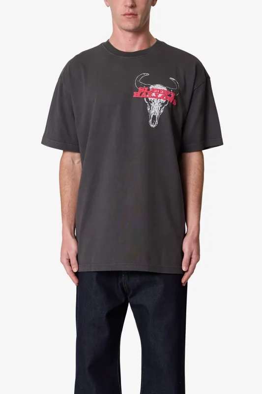 Bullskull Tee - Washed Black sold by MNML