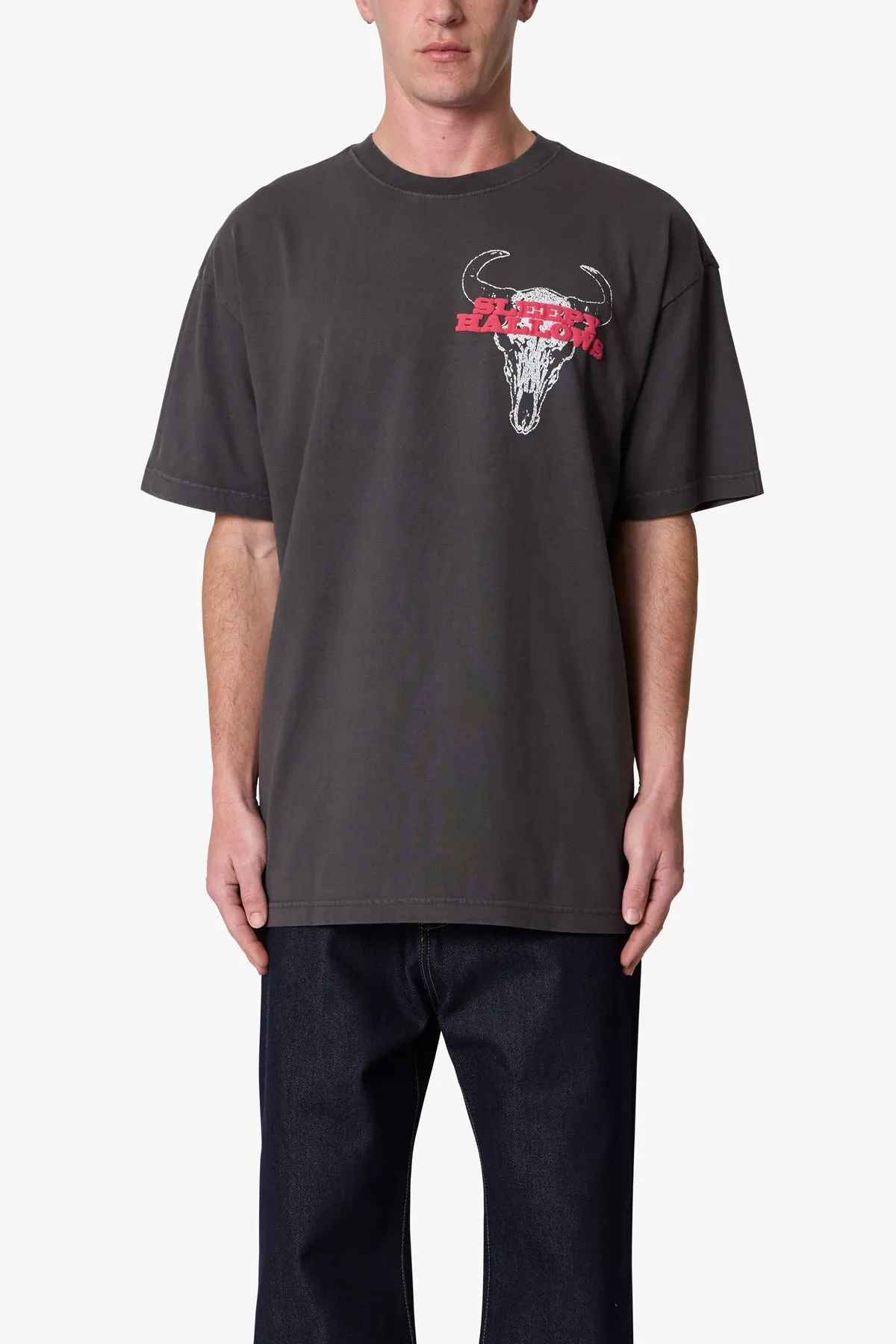 Bullskull Tee - Washed Black sold by MNML product image thumbnail 3