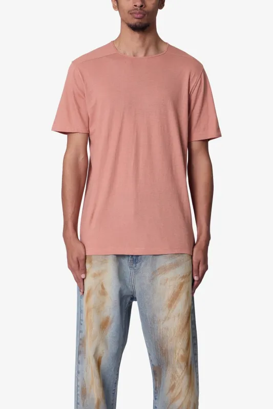 Sheer Crewneck Tee - Rust sold by MNML