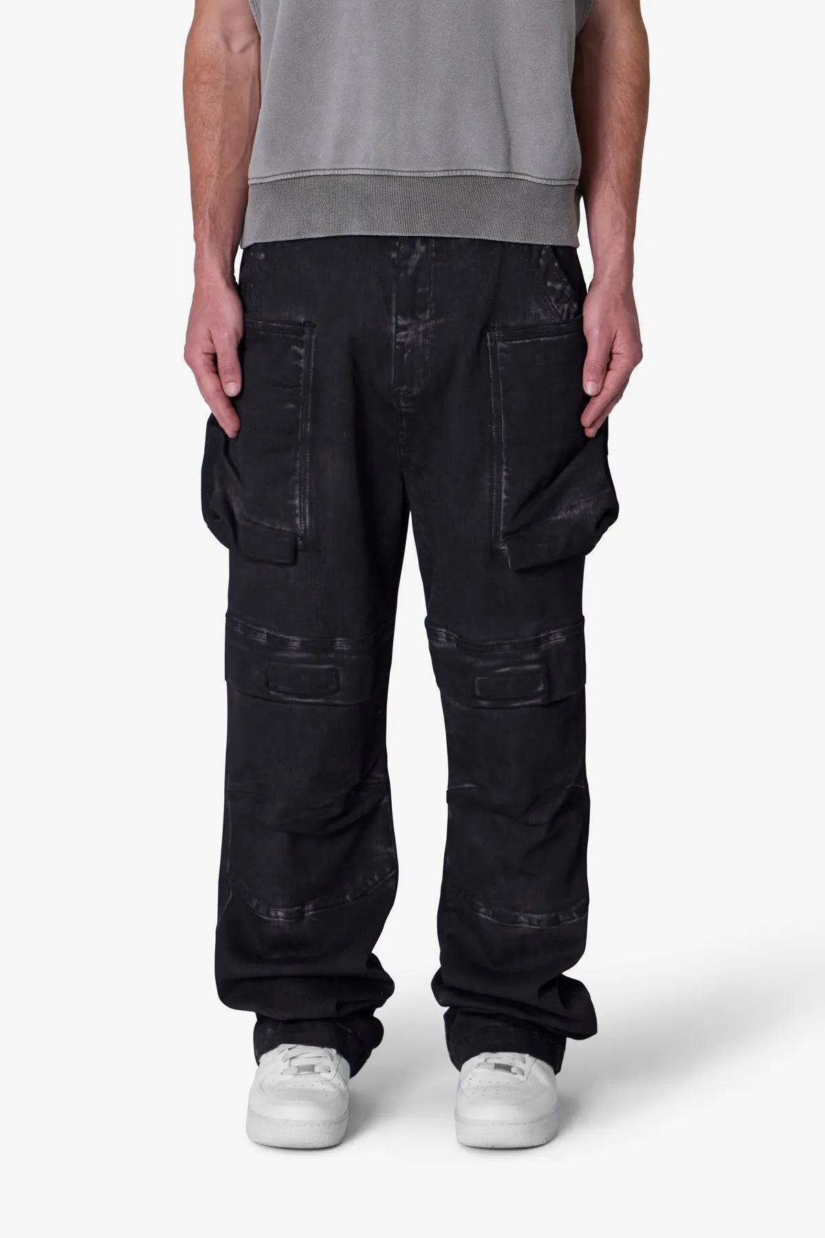 Oil Stretch Cargo Pants - Brown sold by MNML