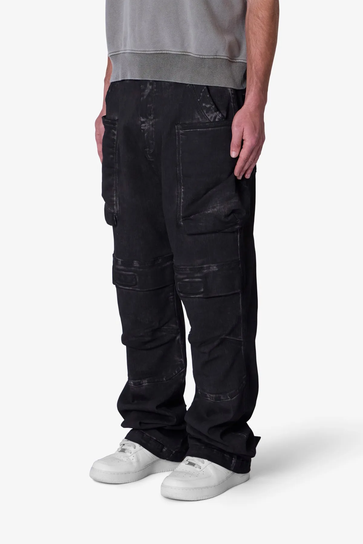 Oil Stretch Cargo Pants - Brown sold by MNML product image thumbnail 3