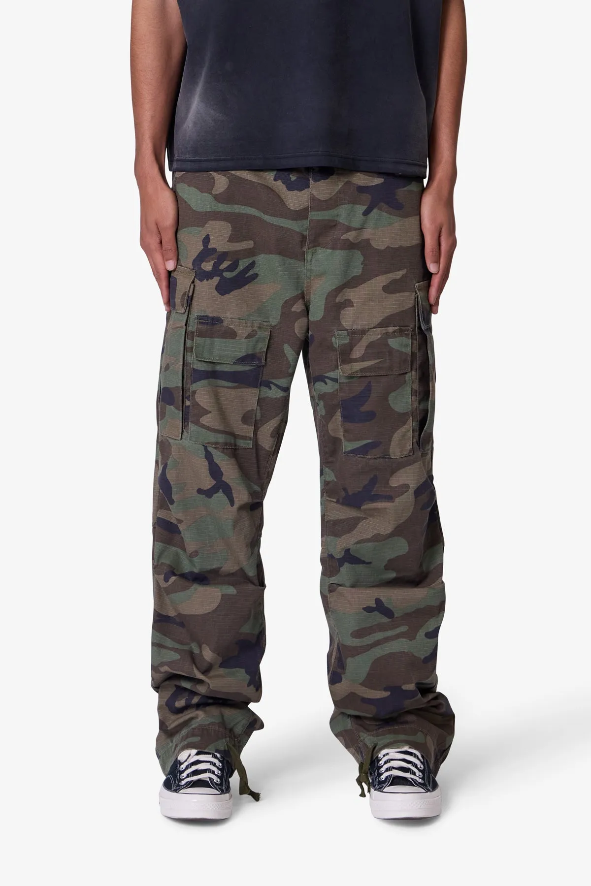 Ultra Baggy Cargo Pants - Camo sold by MNML