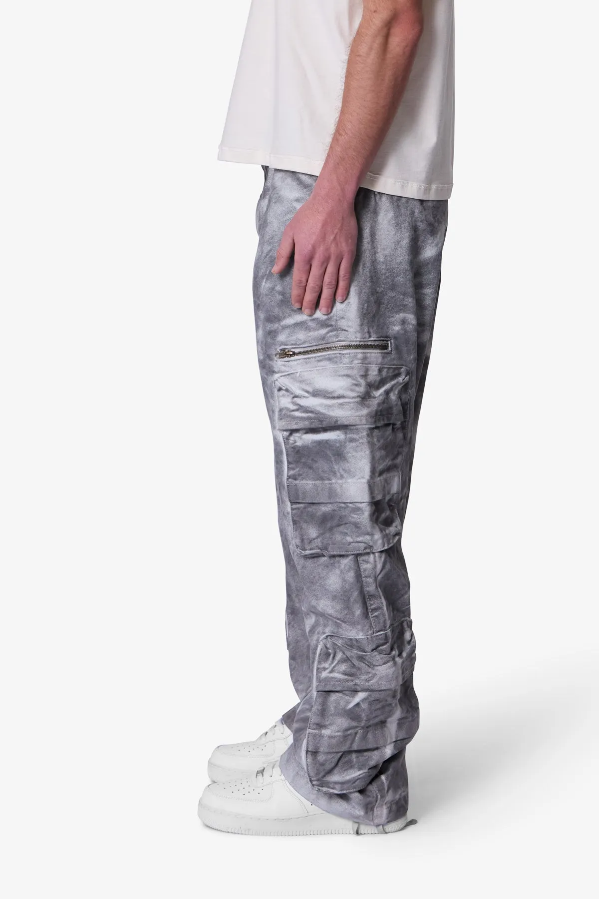 Washed Pocket Cargo Pants - Grey sold by MNML product image thumbnail 4