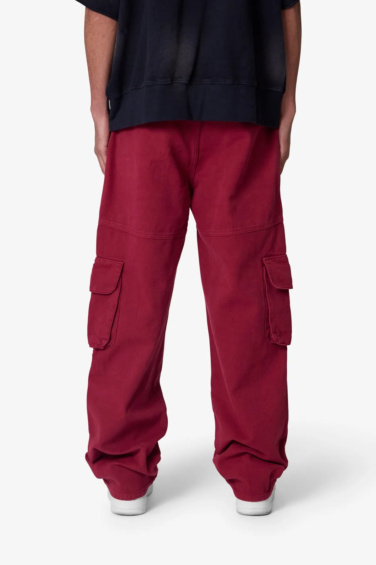 Ultra Baggy Pocketeer Denim - Burgundy sold by MNML product image thumbnail 5