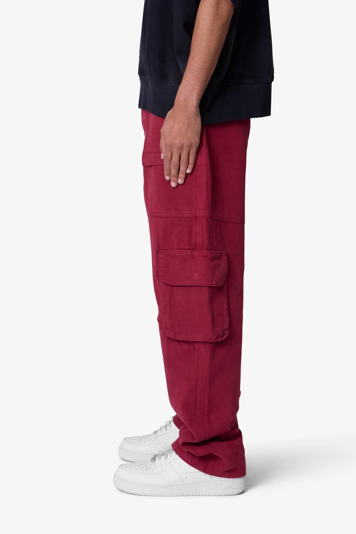 Ultra Baggy Pocketeer Denim - Burgundy sold by MNML product image thumbnail 4