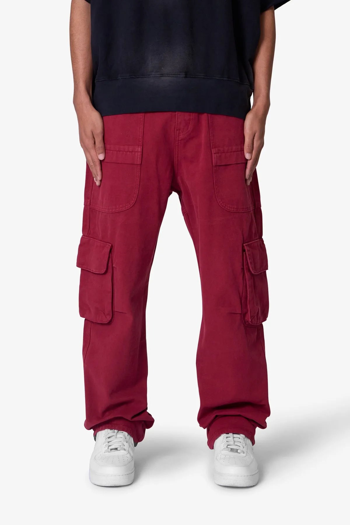 Ultra Baggy Pocketeer Denim - Burgundy sold by MNML product image thumbnail 2