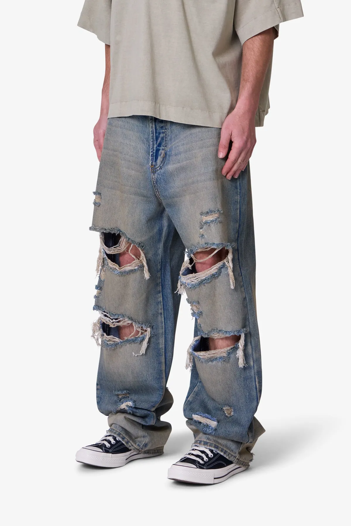 Ultra Baggy Orange Dusted Denim - Blue sold by MNML product image thumbnail 3