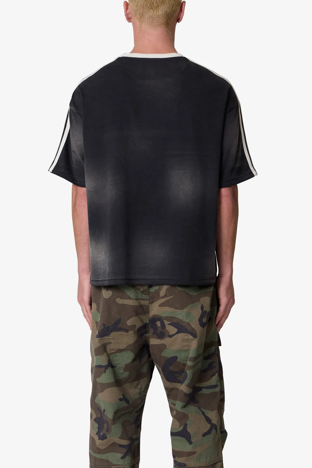 Striped Soccer Tee - Black sold by MNML product image thumbnail 5