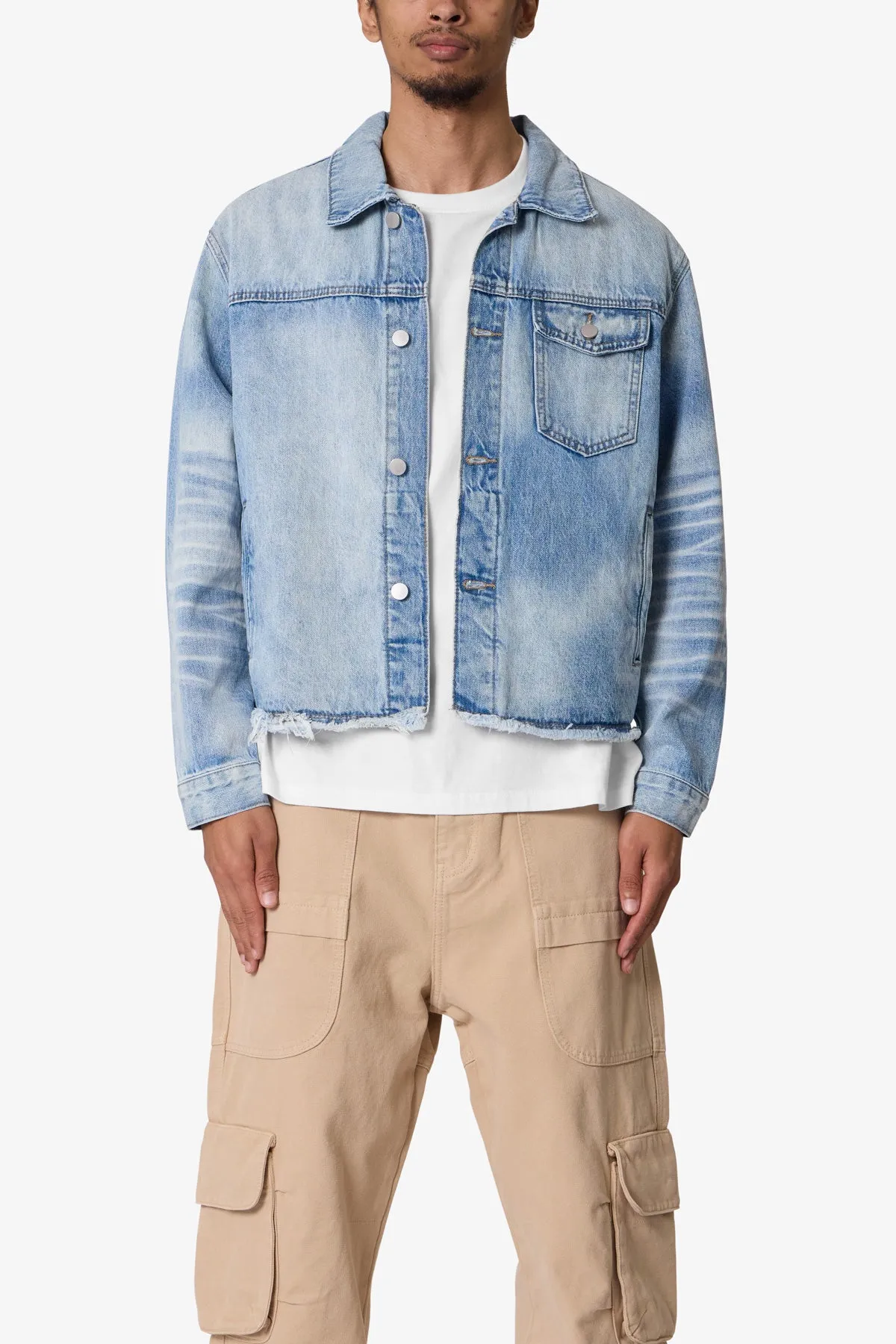 Sun Washed Denim Jacket - Light Blue sold by MNML product image thumbnail 2