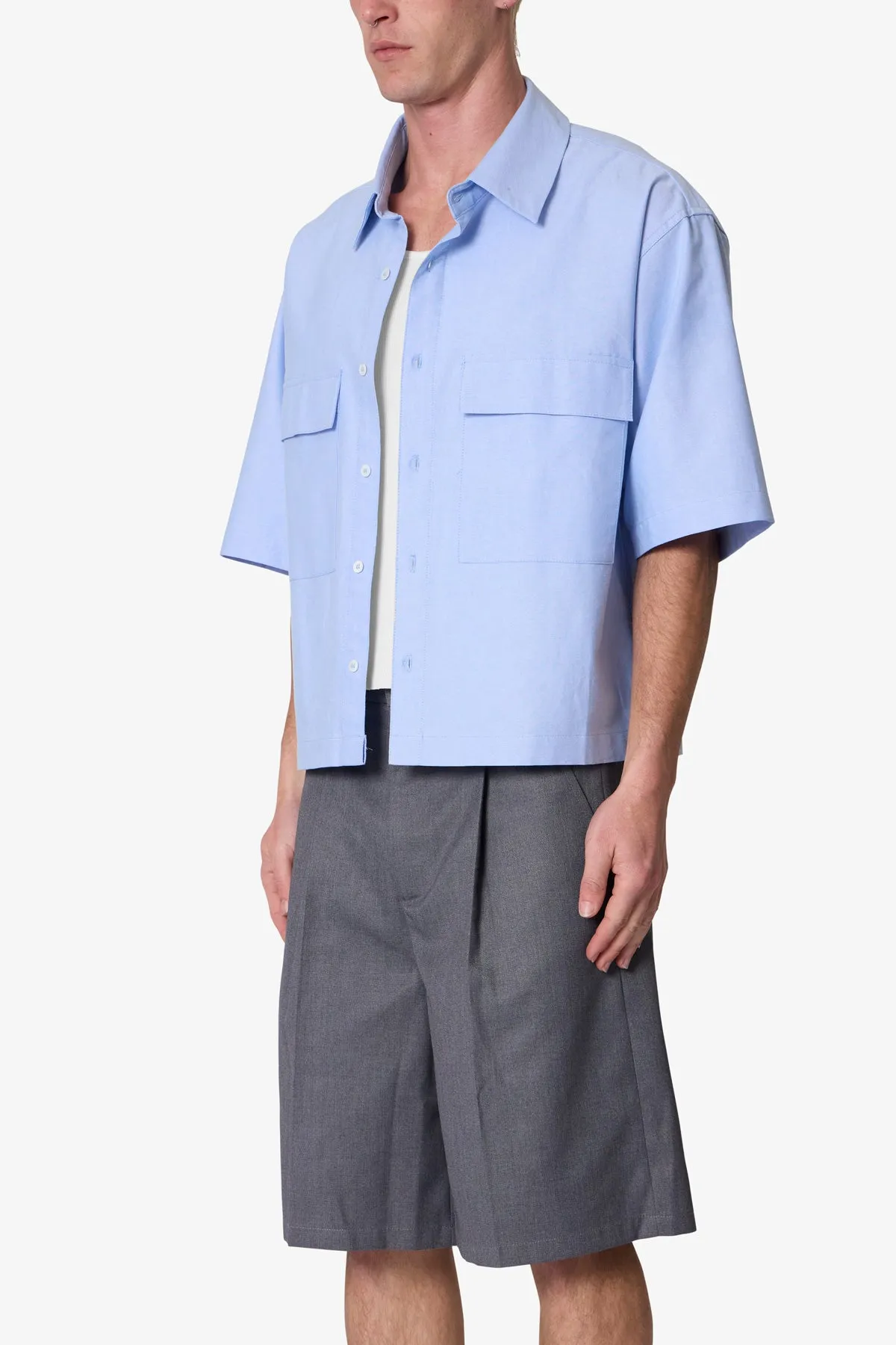 Poplin Bus Driver Shirt - Light Blue sold by MNML product image thumbnail 3