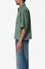 Cropped Striped Pajama Shirt - Green sold by MNML
