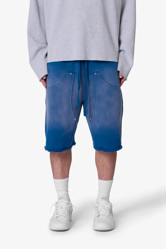 West Double Knee Sweatshorts - Blue made by MNML