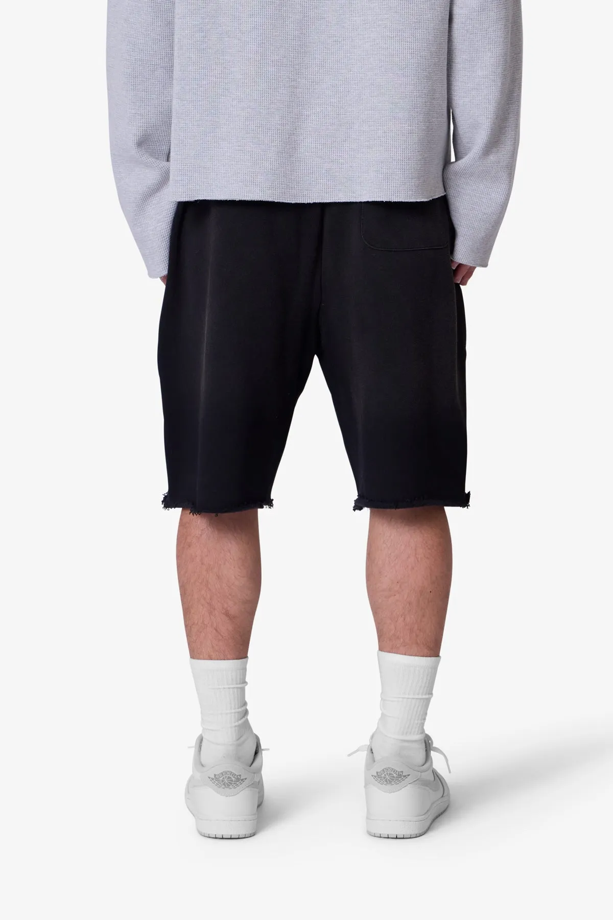West Double Knee Sweatshorts - Washed Black sold by MNML product image thumbnail 5