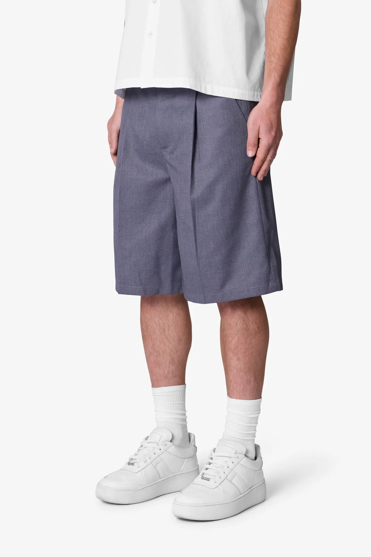 Big Pleated Shorts - Grey sold by MNML product image thumbnail 3