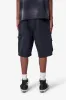 Baggy Zipper Denim Shorts - Black sold by MNML