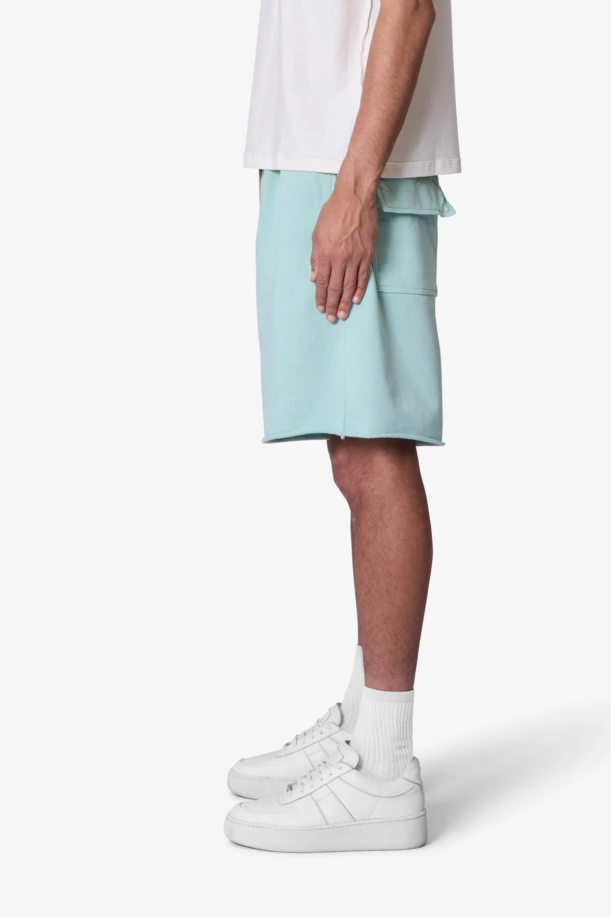 Oversized Sweatshorts - Seafoam sold by MNML product image thumbnail 4