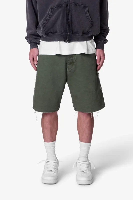 Mojave Canvas Shorts - Olive sold by MNML