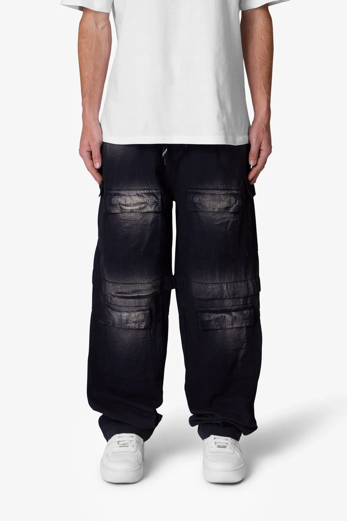 Oversized Cargo Pants - Washed Black sold by MNML