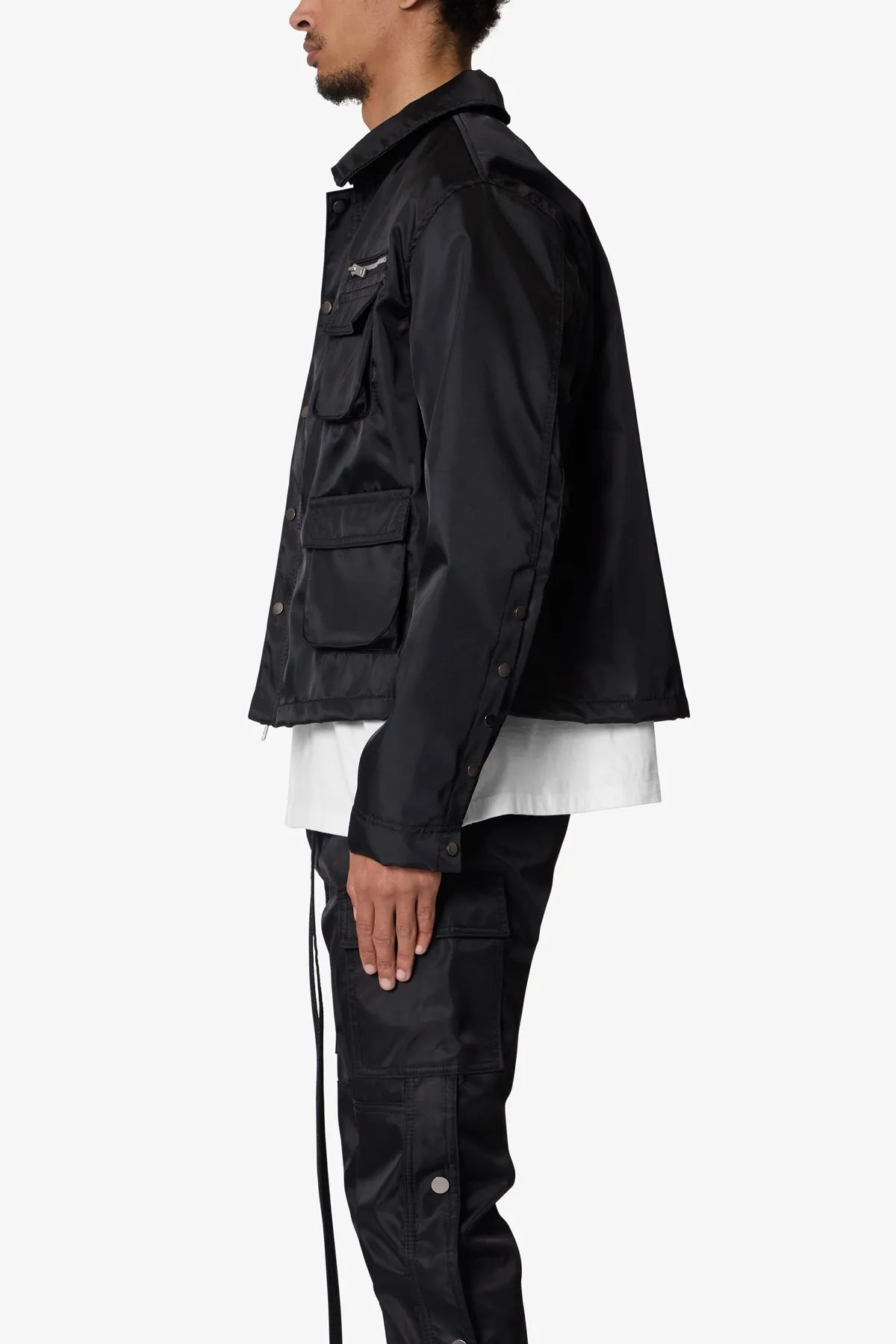 Snap Cargo Work Jacket - Black sold by MNML product image thumbnail 4