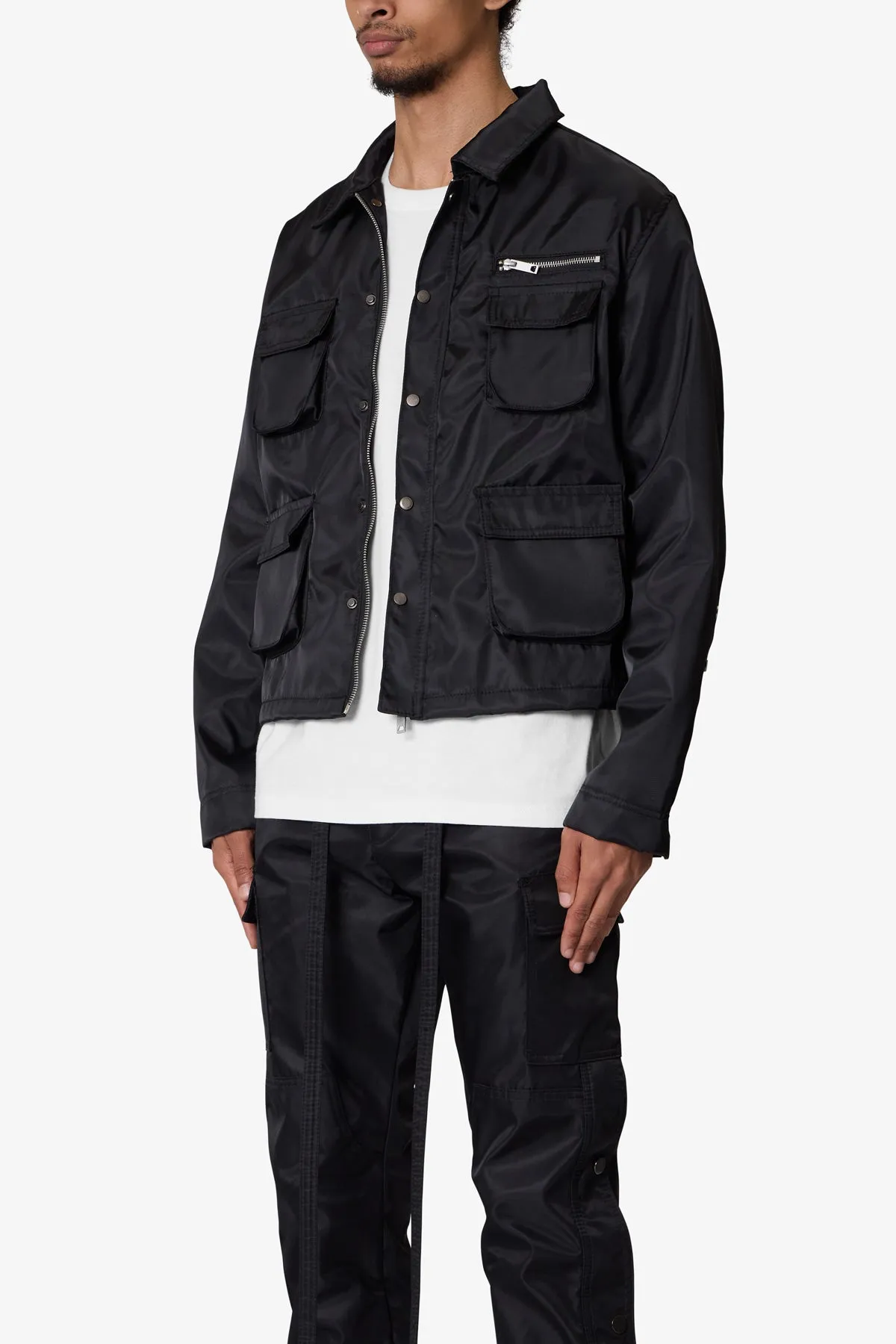 Snap Cargo Work Jacket - Black sold by MNML product image thumbnail 3
