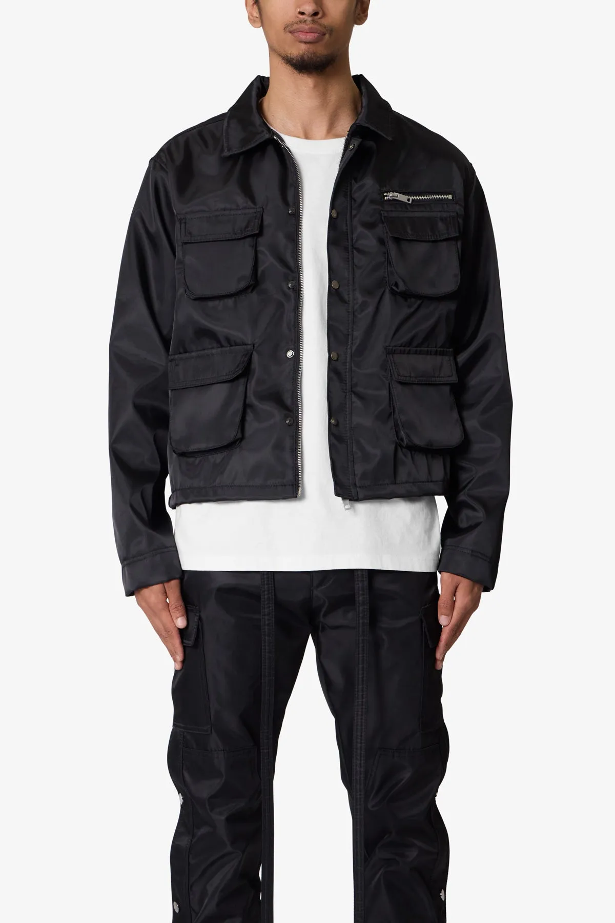 Snap Cargo Work Jacket - Black sold by MNML product image thumbnail 2