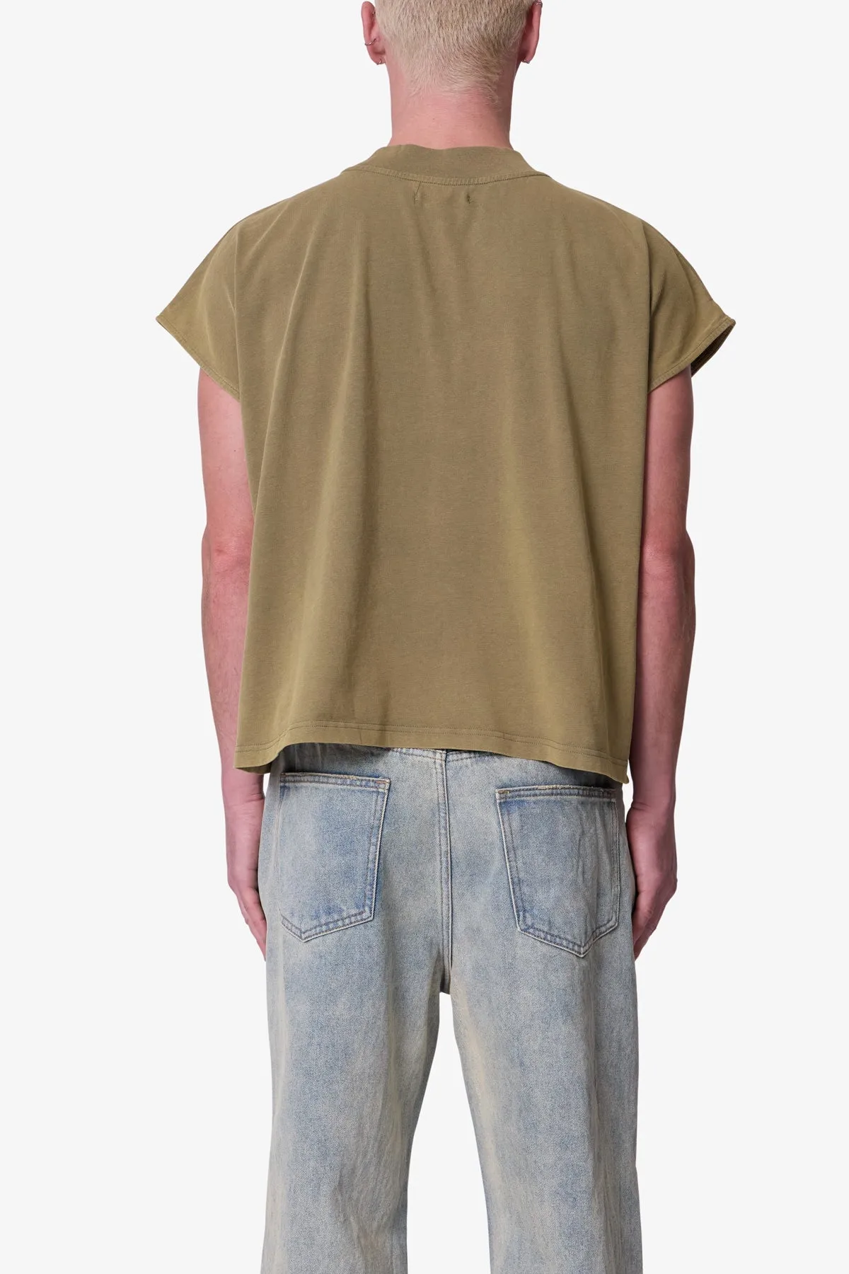 Washed Boxy Tank - Washed Olive sold by MNML product image thumbnail 5