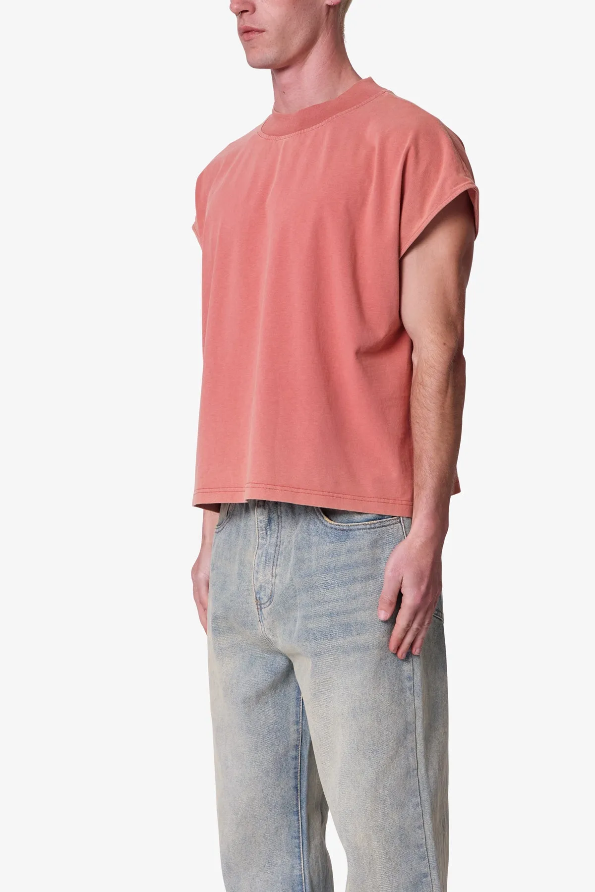 Washed Boxy Tank - Washed Mauve sold by MNML product image thumbnail 3
