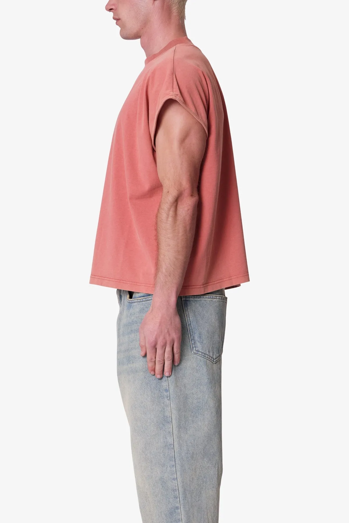 Washed Boxy Tank - Washed Mauve sold by MNML product image thumbnail 4