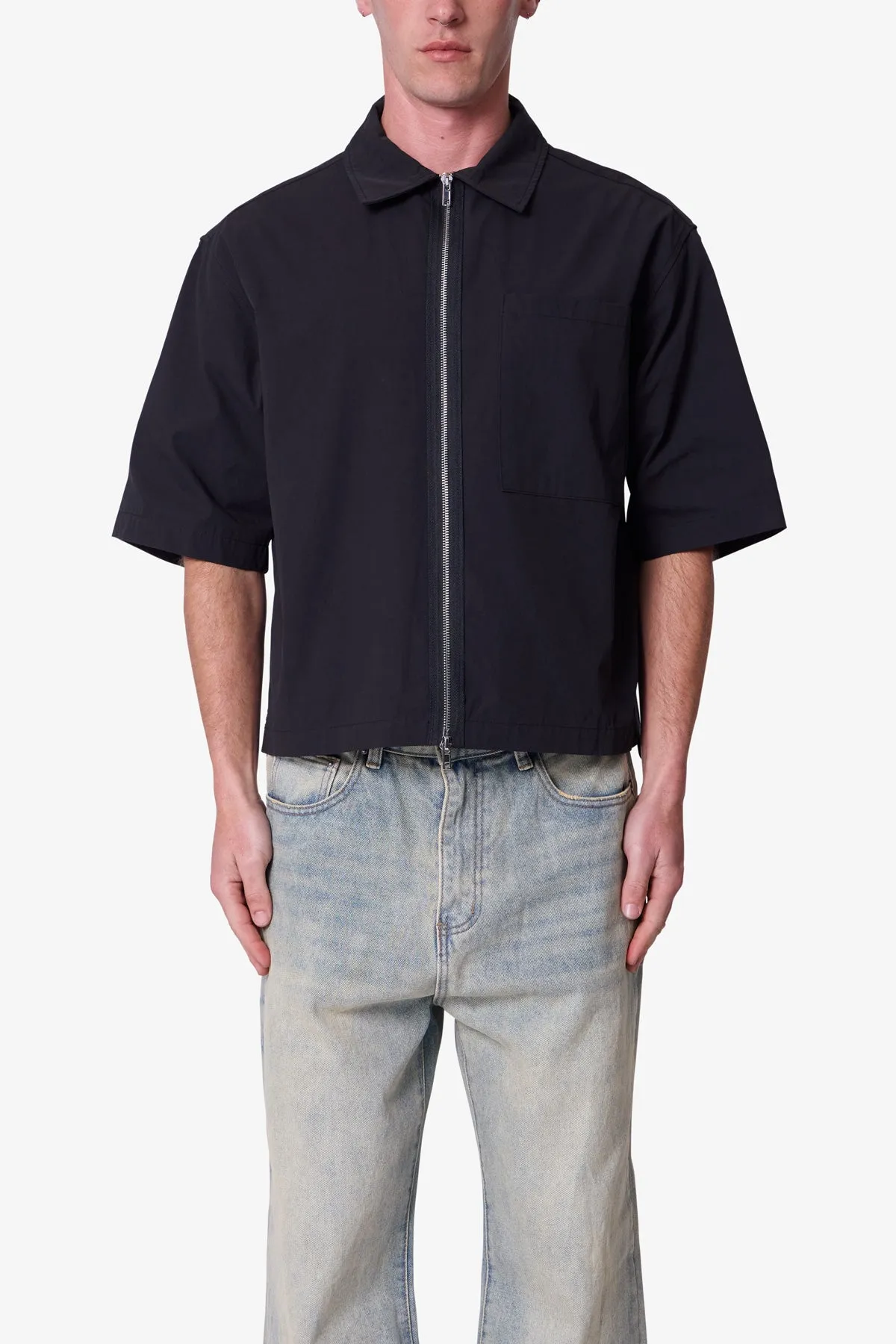 Zipped Up Shirt - Black sold by MNML product image thumbnail 2