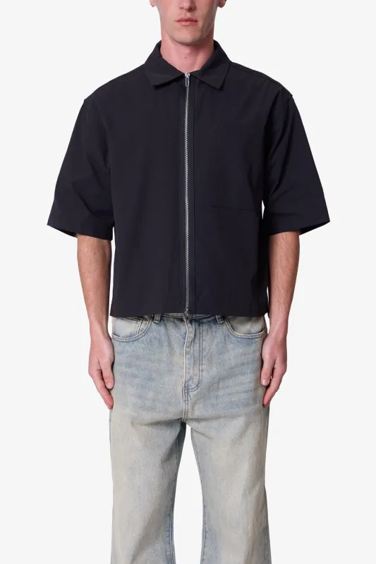 Zipped Up Shirt - Black sold by MNML