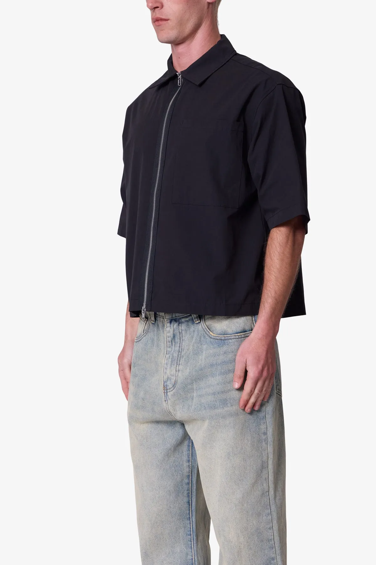 Zipped Up Shirt - Black sold by MNML product image thumbnail 3