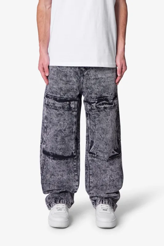 V741 Front Washed Cargo Denim - Grey sold by MNML