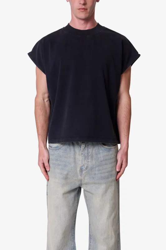 Washed Boxy Tank - Washed Black sold by MNML