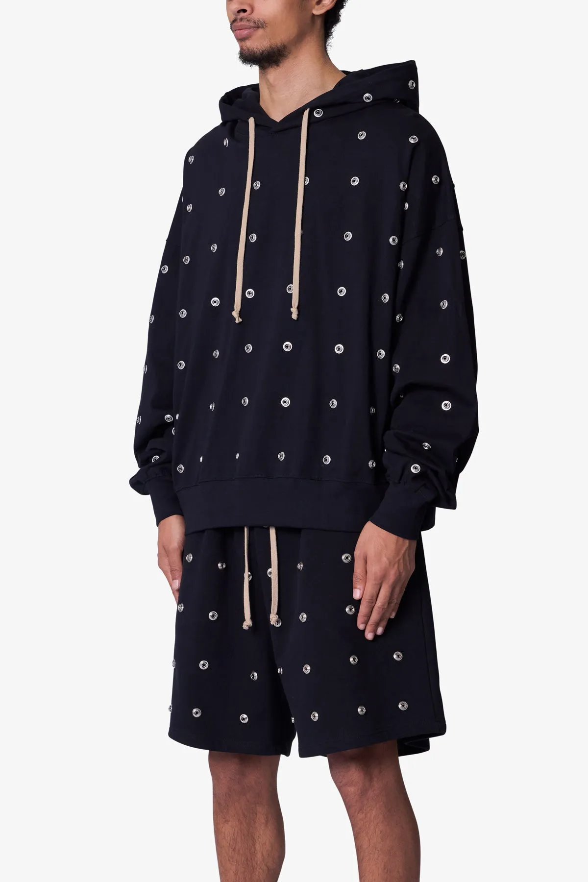 All Over Button Hoodie - Black sold by MNML product image thumbnail 3