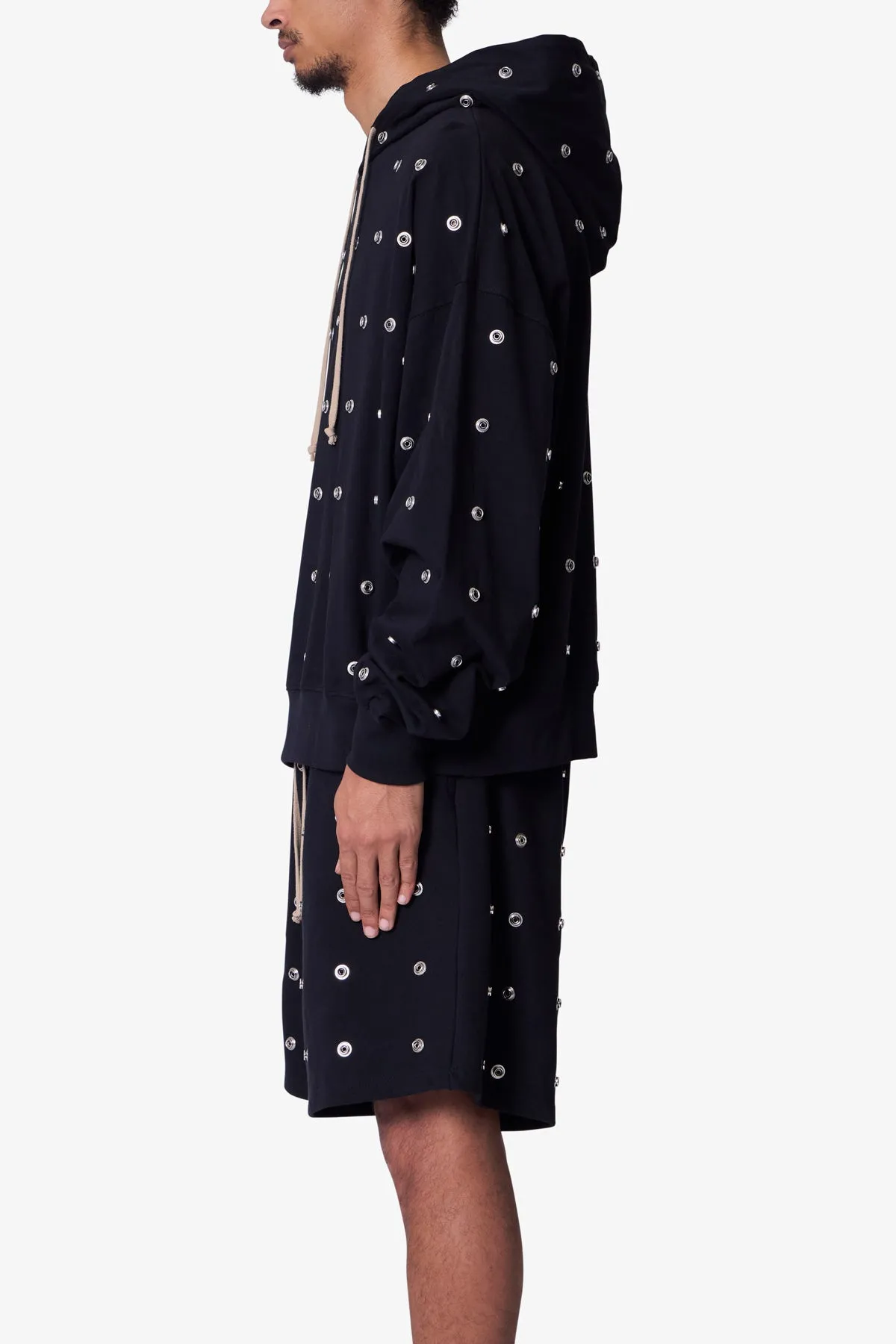 All Over Button Hoodie - Black sold by MNML product image thumbnail 4
