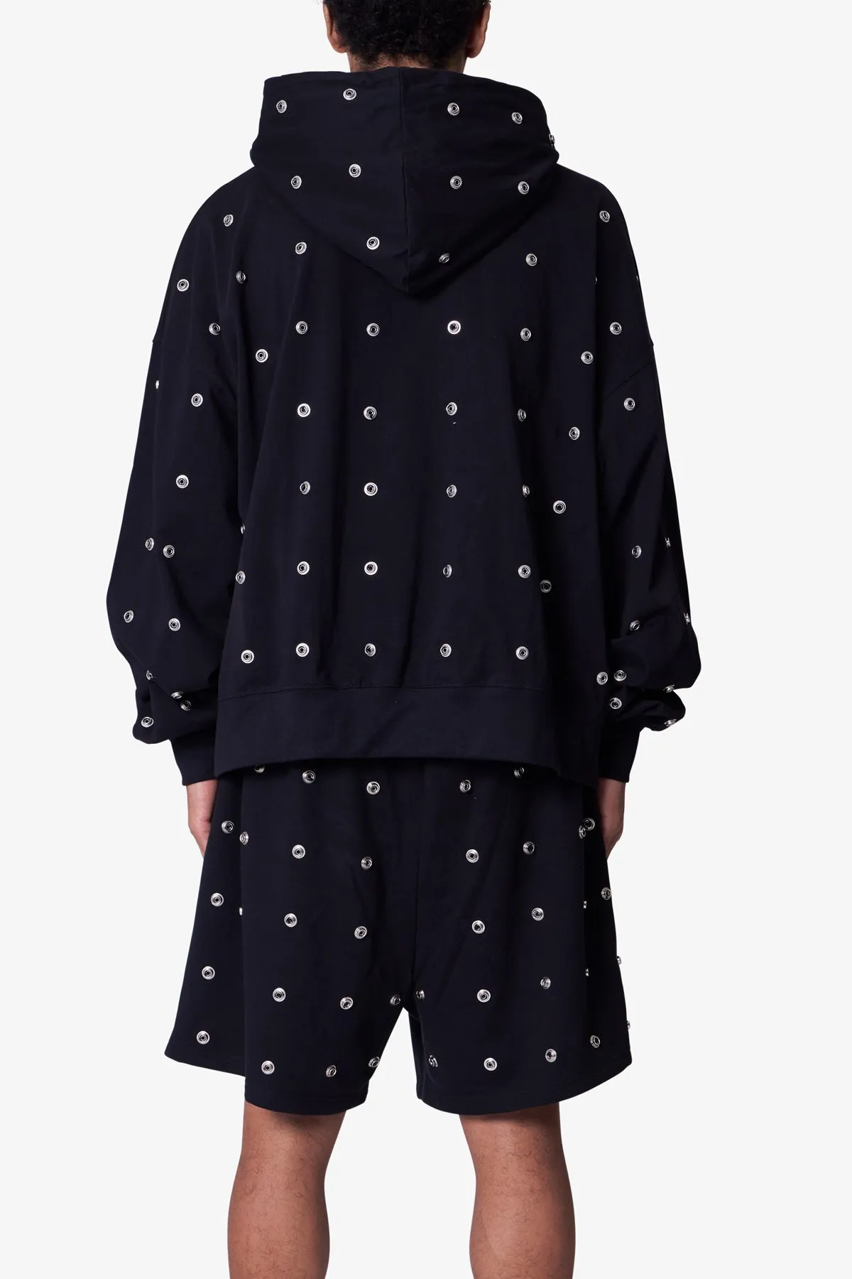 All Over Button Hoodie - Black sold by MNML product image thumbnail 5