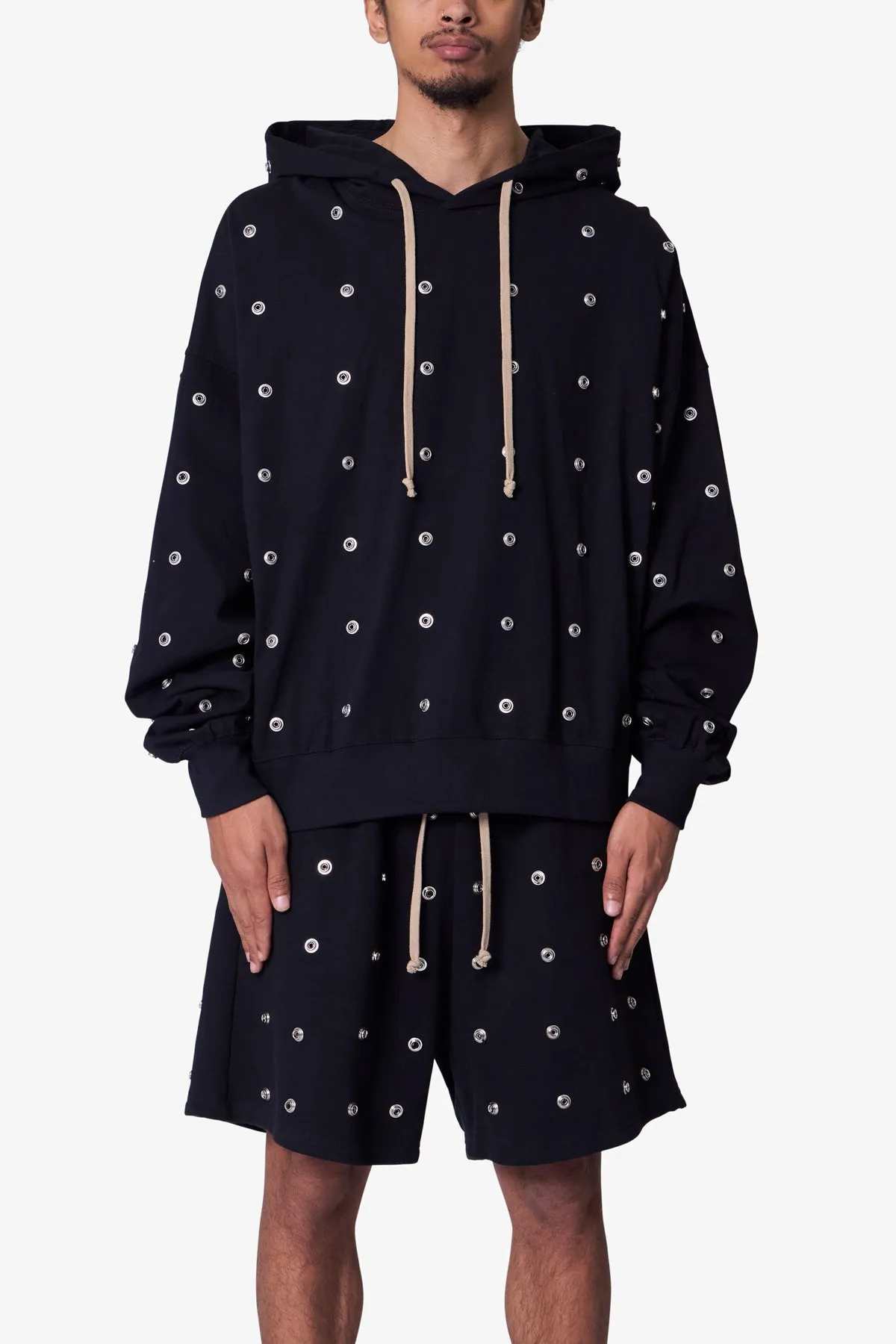 All Over Button Hoodie - Black sold by MNML