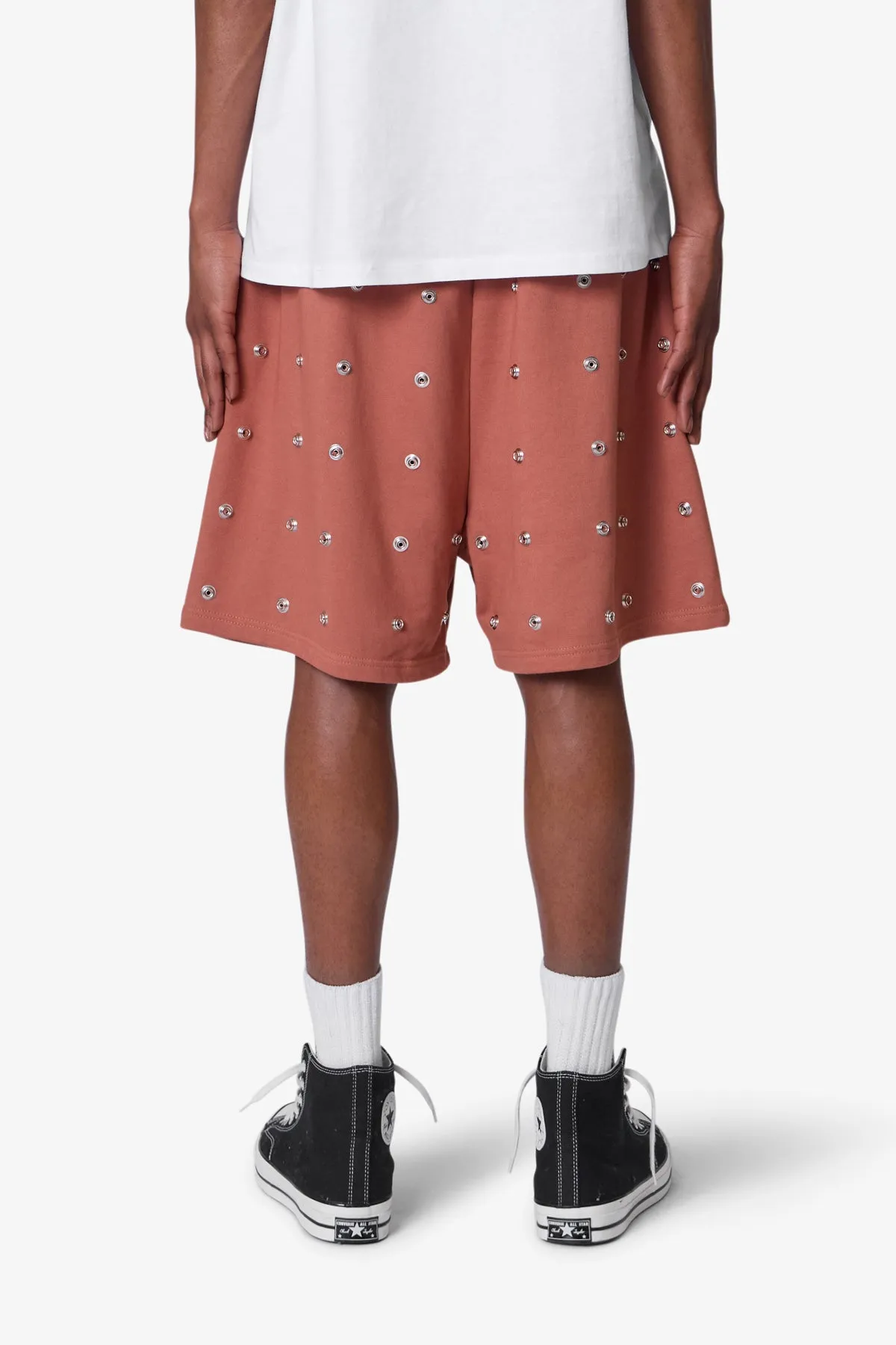 All Over Button Shorts - Rust sold by MNML product image thumbnail 5