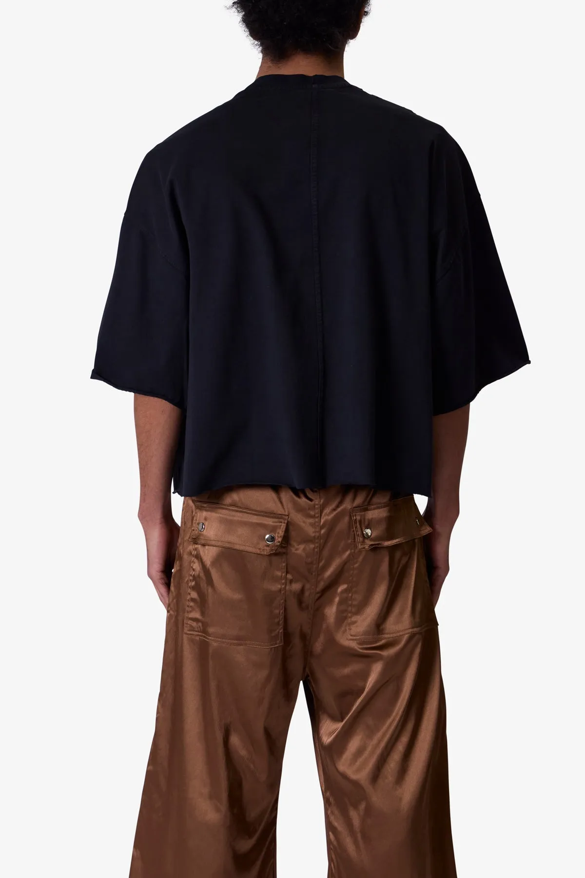 Oversized Raw Hem Tee - Washed Black sold by MNML product image thumbnail 5