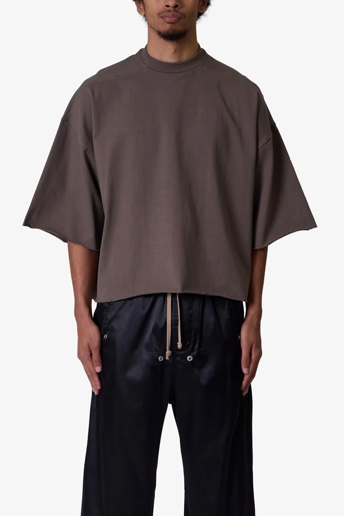 Oversized Raw Hem Tee - Muddy Grey sold by MNML