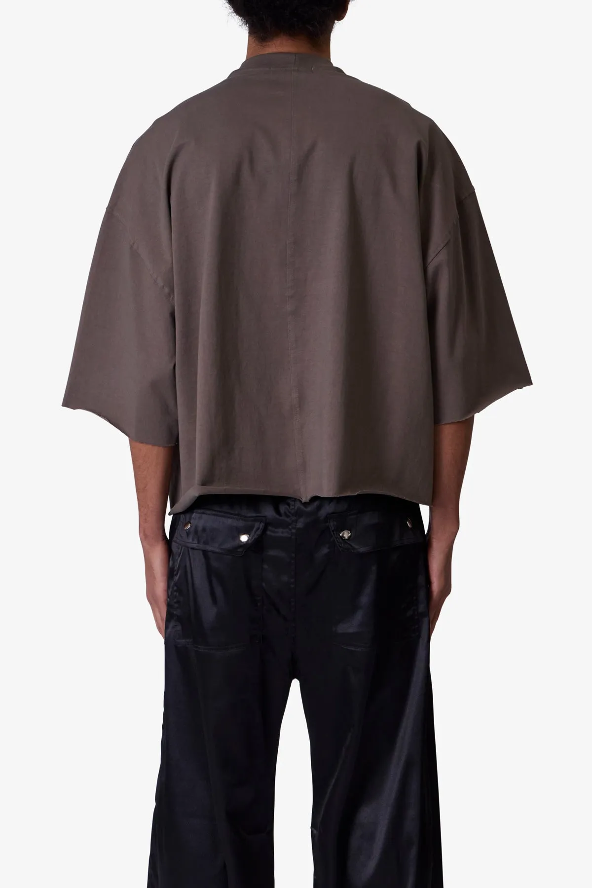 Oversized Raw Hem Tee - Muddy Grey sold by MNML product image thumbnail 5