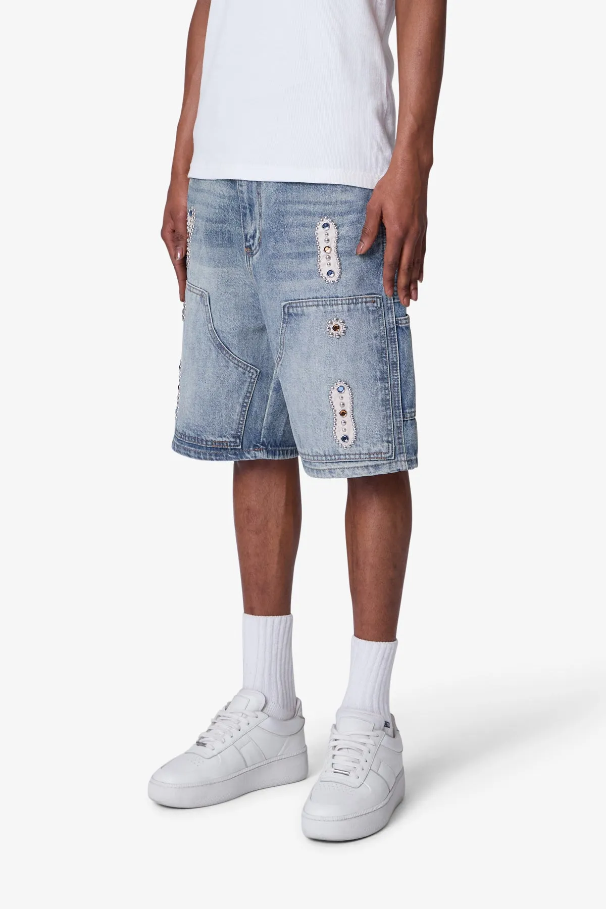 Western Jewel Denim Shorts - Blue sold by MNML product image thumbnail 3