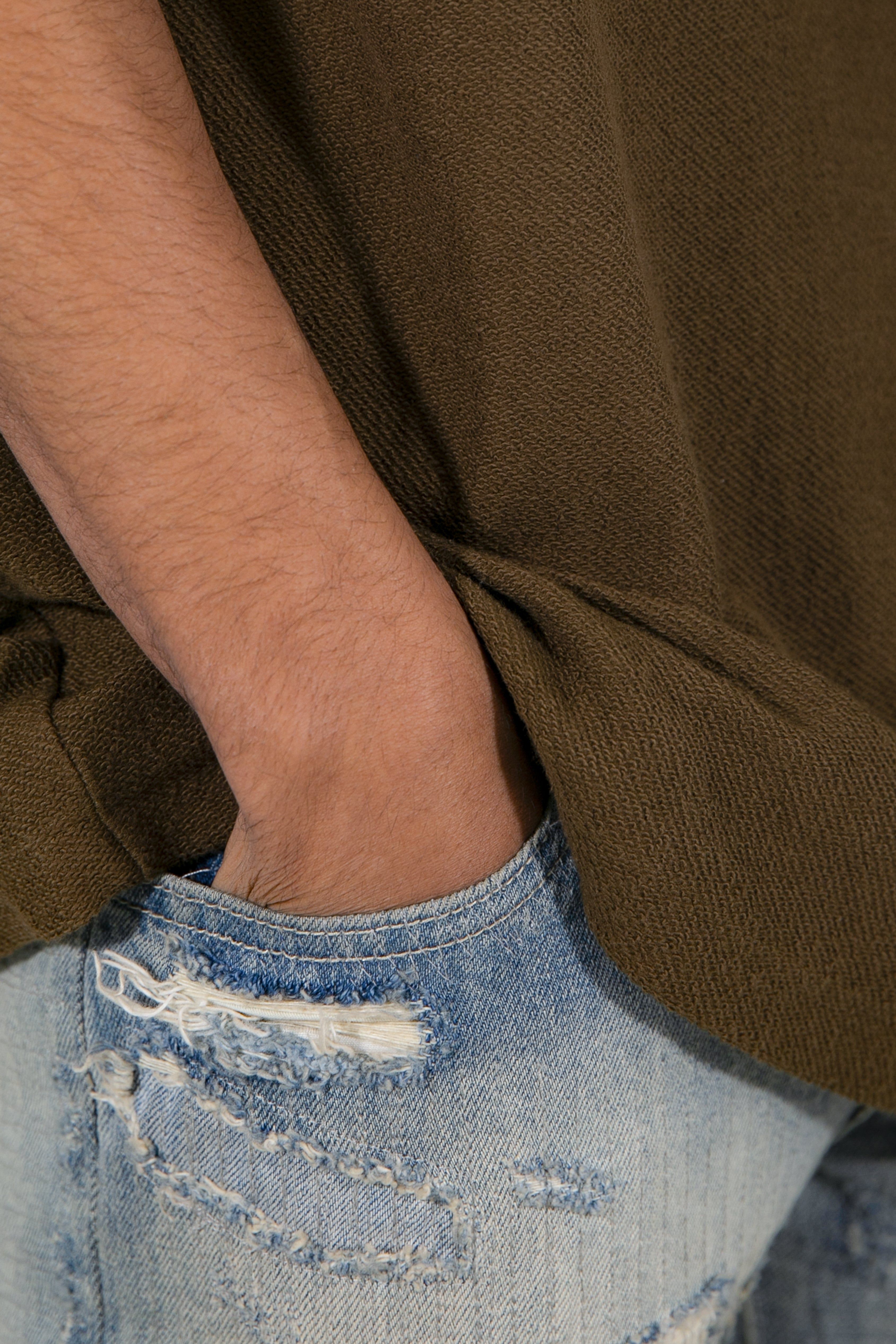 Reverse Terry Tee - Brown sold by MNML product image thumbnail 7