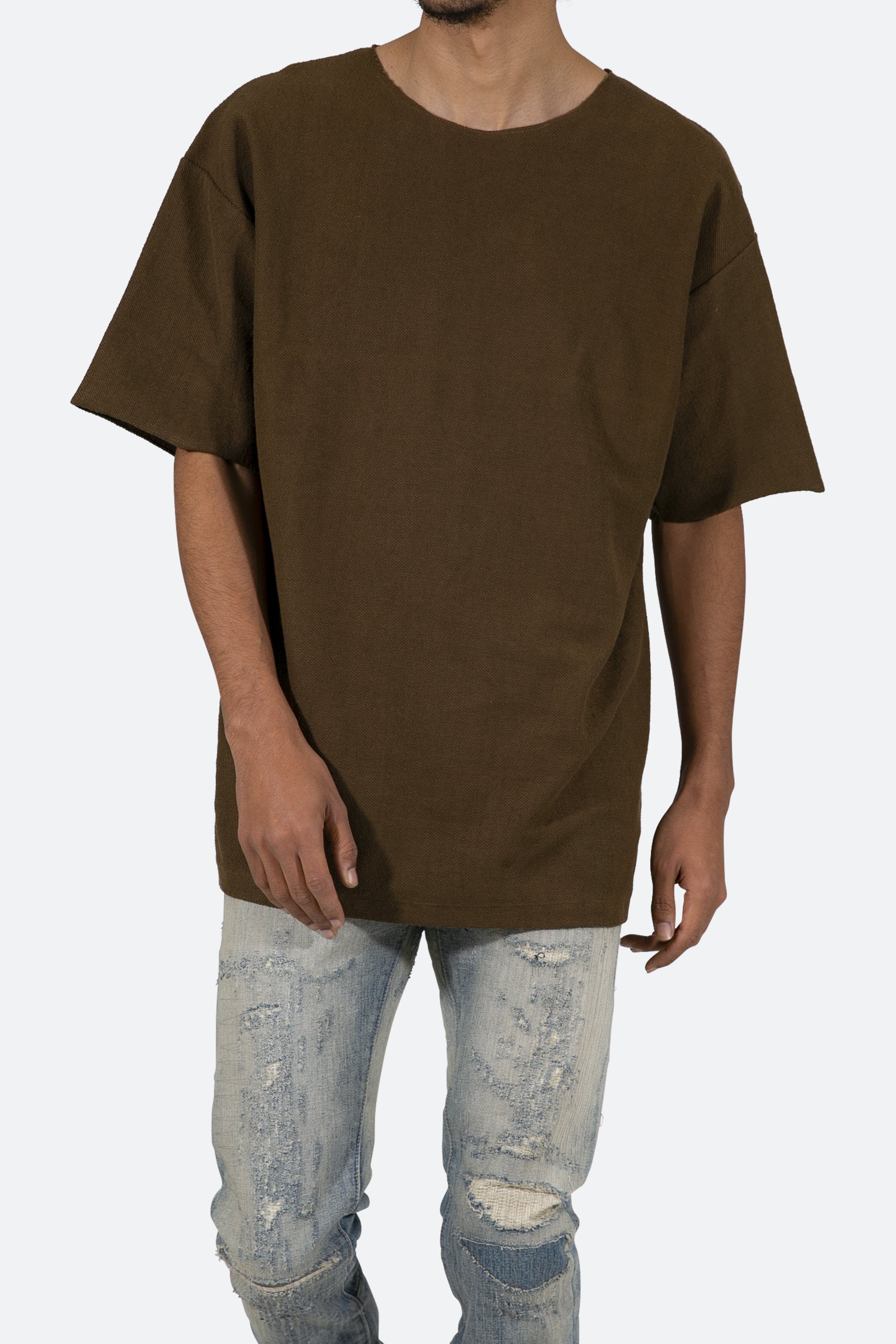 Reverse Terry Tee - Brown sold by MNML product image thumbnail 6