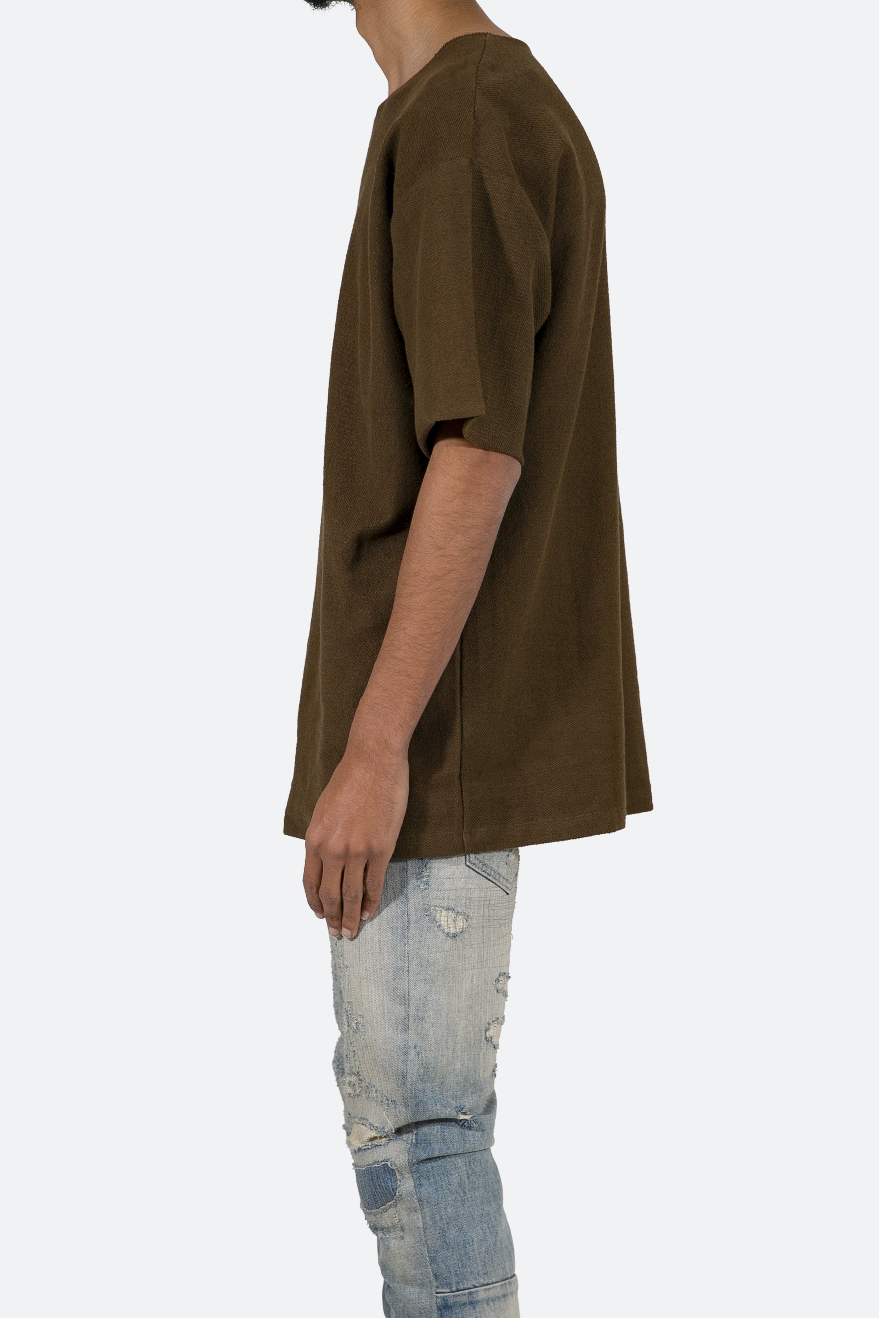 Reverse Terry Tee - Brown sold by MNML product image thumbnail 4