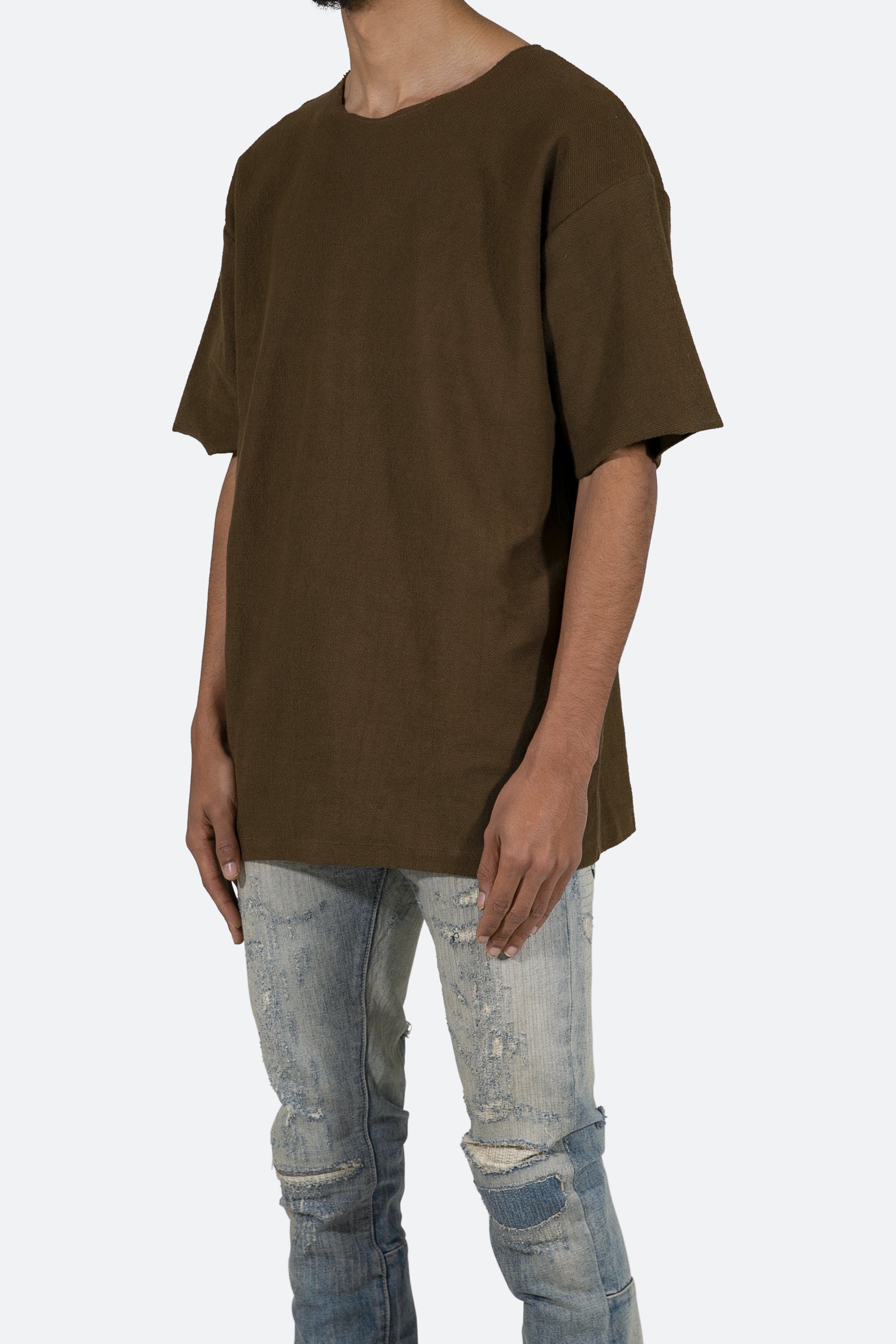 Reverse Terry Tee - Brown sold by MNML product image thumbnail 3