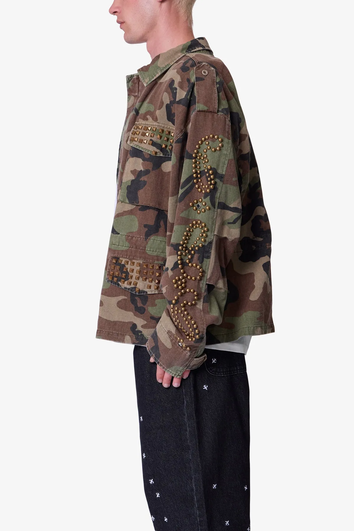 Studded Camo Jacket - Camo sold by MNML product image thumbnail 4