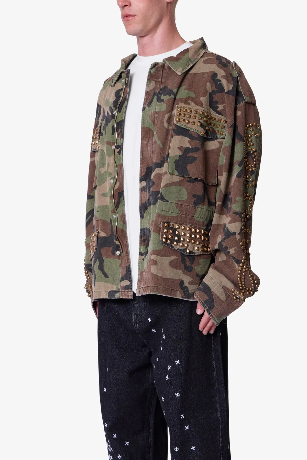 Studded Camo Jacket - Camo sold by MNML product image thumbnail 3
