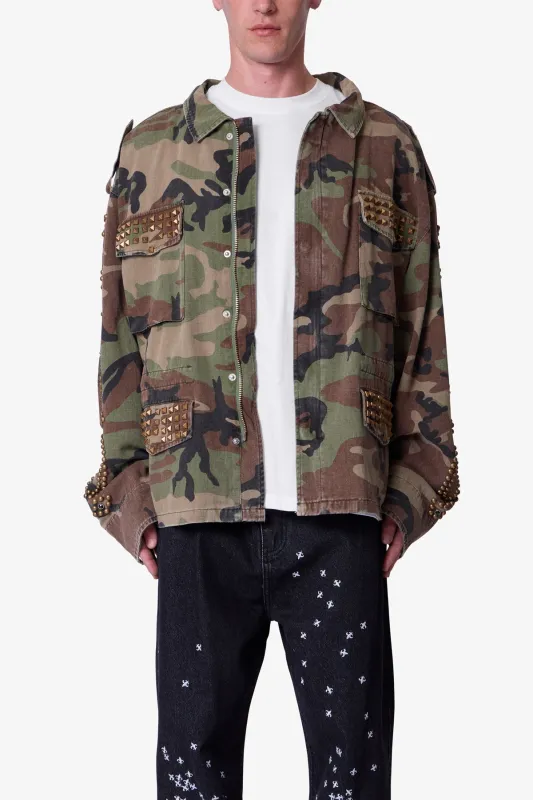 Studded Camo Jacket - Camo sold by MNML